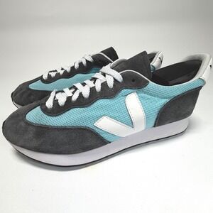 Veja Rio Branco Sneakers Women's 37 (US 6) Aqua Navy Suede Mesh Running Shoes